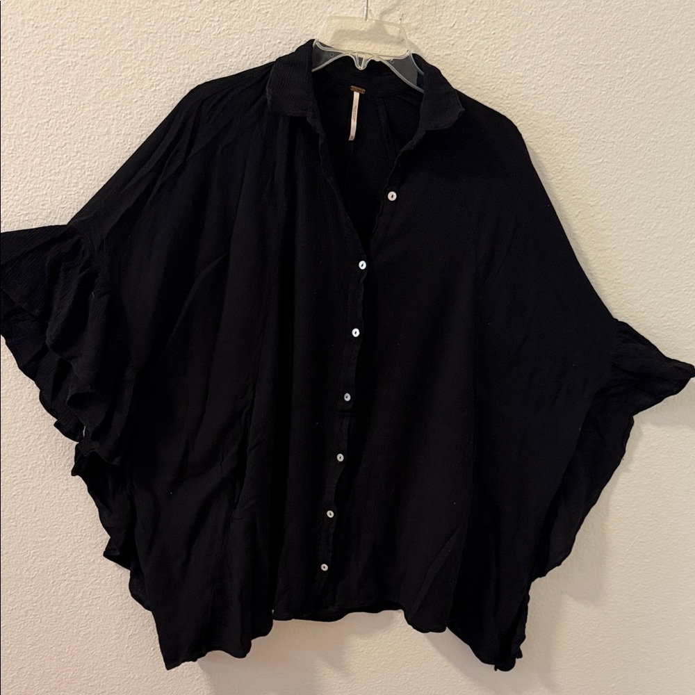 FP Movement by Free People Black Button-Up Blouse - Picture 3 of 6